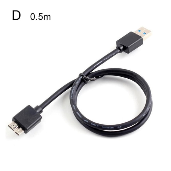 USB 3.0 AM Hane till Micro B-kabel Super Speed-adaptersladd för ex BLACKD 0.5M