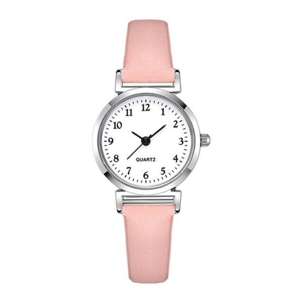 Basic Quartz Watch Dam Small Square Armbandsur Läder Student Pink One size