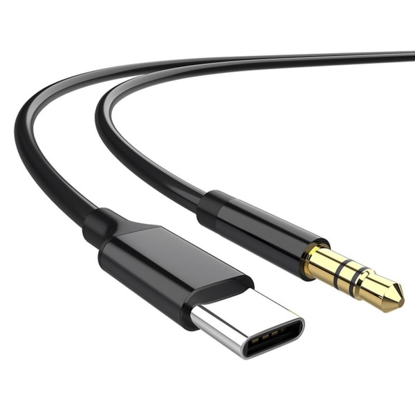 Typ-C USB-C till 3,5 mm hanljudjack AUX-kabeladaptrar för bil