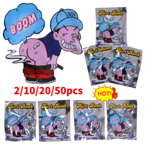 10/20/50x Fart s Bag Smelly Novelty Stink Prank gags Tri Transparent9 one-size 5pcs