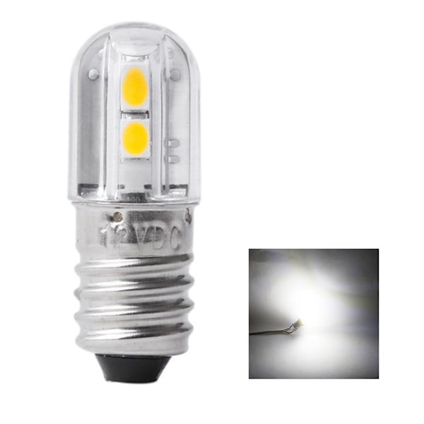 2/6/10X 6V/12V E10 COB LED Skruvbaserad Ficklampa Glödlampa Vit/ WB1 12V white 6pcs