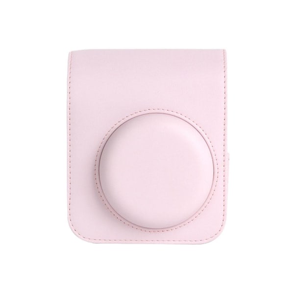 För Fujifilm Instax Mini 12 Case PU Läderväska Cover wit pink For Fujifilm Instax mini12