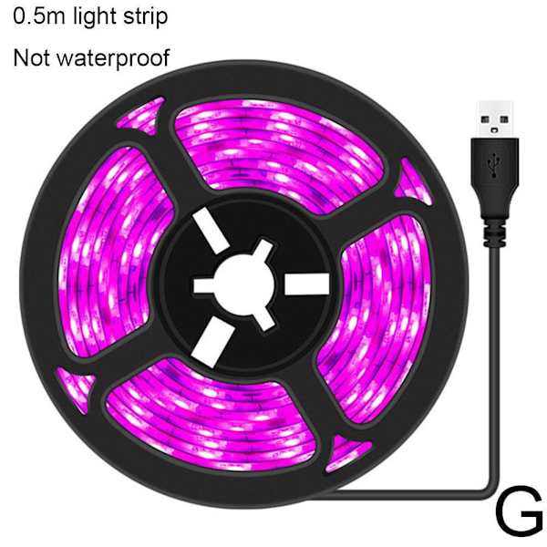 Premium 5V LED Växtbelysningsremsor USB Inomhusodlingslampor As shownB 1m/water proof