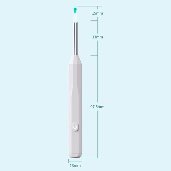 Smart Ear Wax Removal Cleaner Wireless Visual Endoscope Otoscope white suit suit