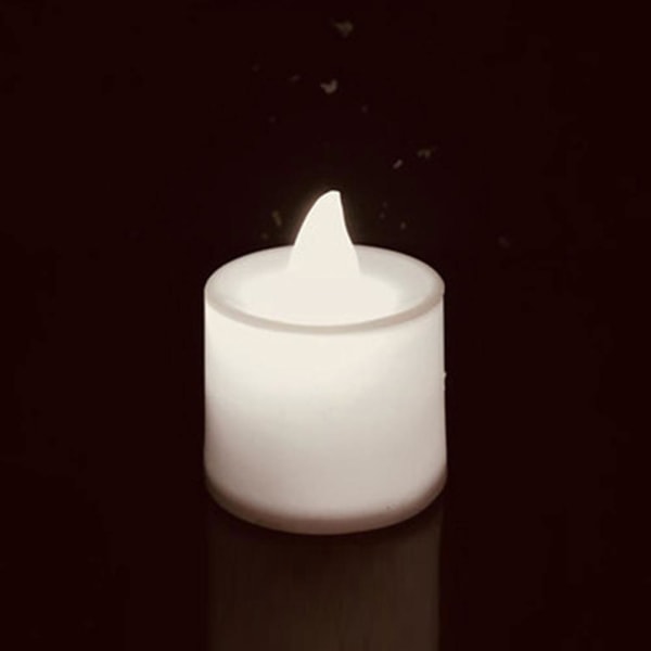 Uppladdningsbara värmeljus rörligt flimmer Flamlösa LED-ljus 202 white+white 1pc