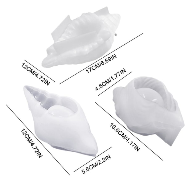 DIY Conch blomkruka Betong Handgjorda mould Skalform Make up B one size