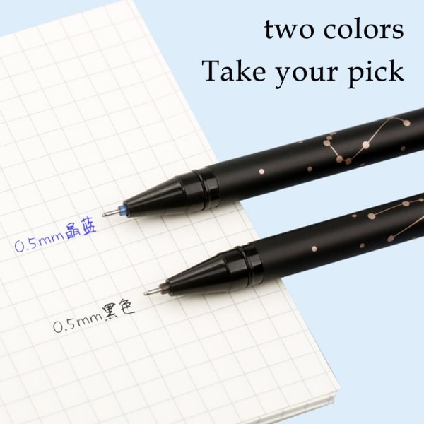 12st 0,5 mm raderbar penna svart gel bläckpennor set Skolstudenter black 12pcs/set