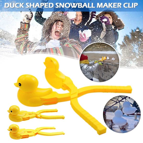 Snowball Maker Plast Clip Kids Outdoor Sand Snow Ball Form Toy YellowA S