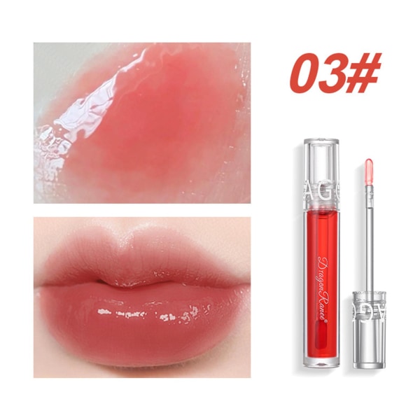 6-färgs Mirror Water Lip Glaze Lip Gloss Lipstick Långvarig M  3 # apple red 5g