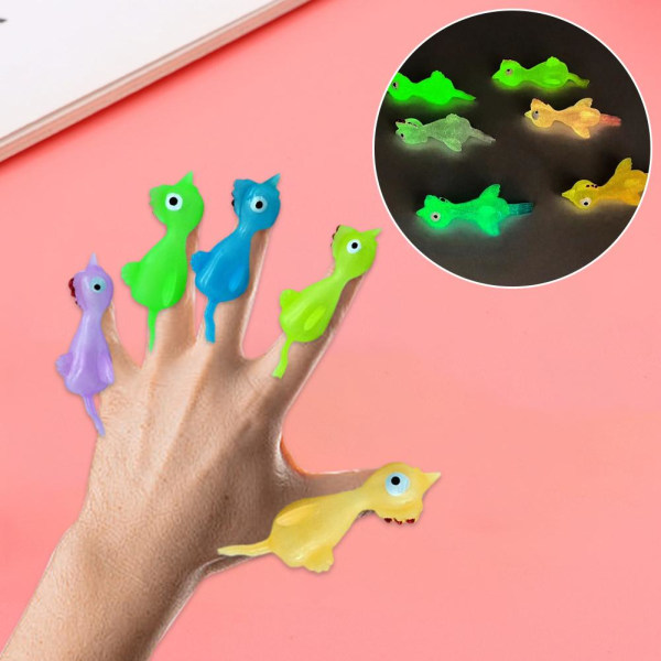 3-30st barnleksaker Elastiskt fingerutmatningsleksak Sticky Launch 30pcs one-size