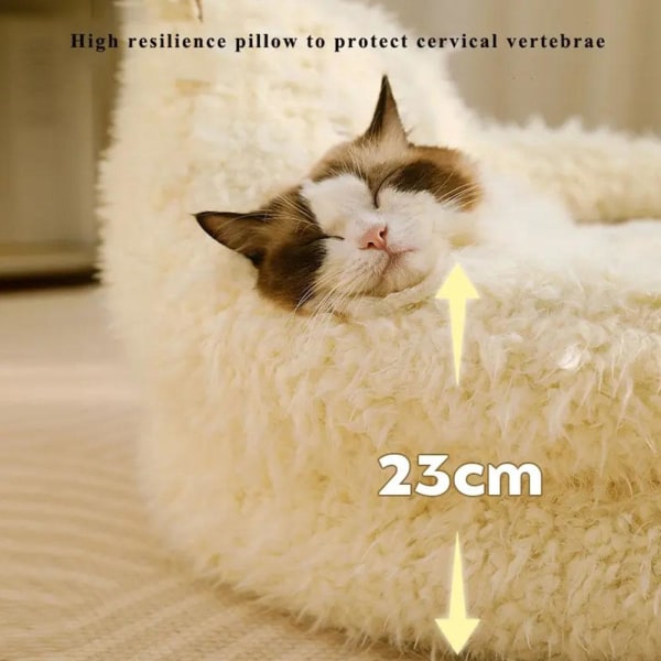 Nytt Cat Nest Season Warm Dog Nest Soft Plush Thickened Pad Ta bort Bed L