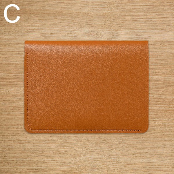 Liten Plånbok Bifold Läder Kort Plånbok Mini Plånbok Kortfodral Ho Brown onesize