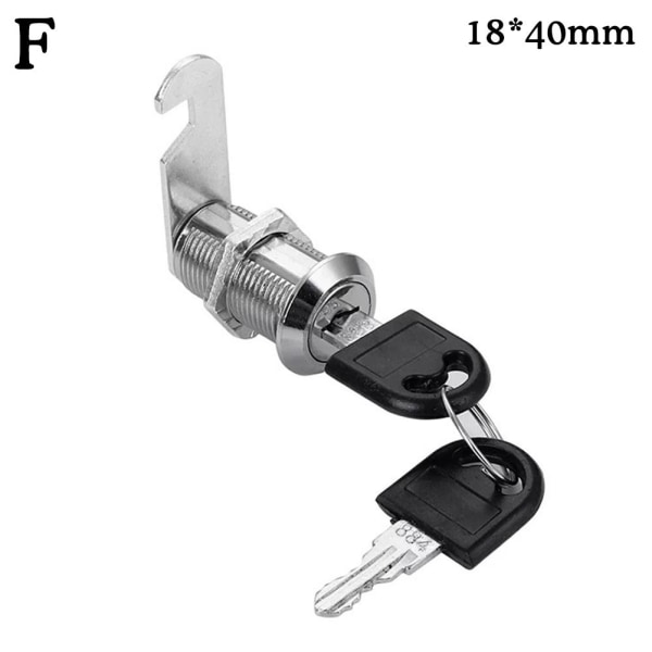 16-40 mm Cam Lock Dörrtrumma med 2-nyckellådor Postlåda L sliverF 18*40