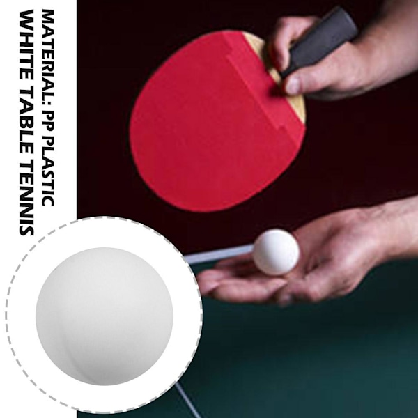 Bordtennisbollar i plast, vita, STORLEK - 40 mm - Grossist- whiteA one-size 30pcs