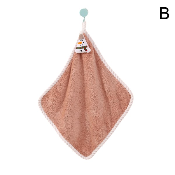 Korallfleece fyrkantig handduk jultomten Mjuk och söt handduk pink One-size
