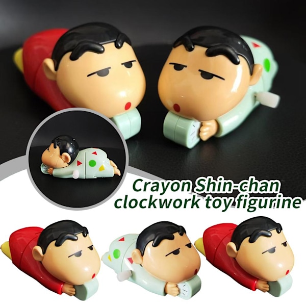 Shin Chan Uppdragbar Leksak Dynamisk Livsserie Vill Inte Stiga Upp W Green 1pcs