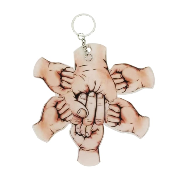 Hand Fist Keychain Pappa Nyckelring, pappapresent, fru make two fists One-size