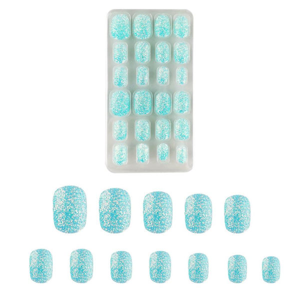 24 st Press on Nails for Kids Förlimma barn False Nails Sho Ice green 24pcs