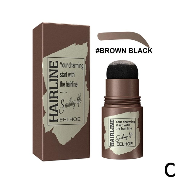 EELHOE Eyebrow Powder Set Reparerar Hårlinje Print Naturligt black brown 1pcs