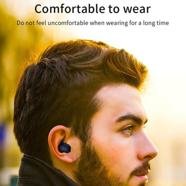 Bluetooth 5.0 trådlösa stereohörlurar Öronsnäckor In-Ear Noise Canc black One-size