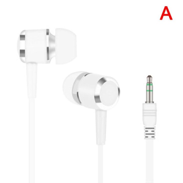 3,5 mm HIFI Super Bass Headset In Ear Earphone Stereo Earbuds M white One-size