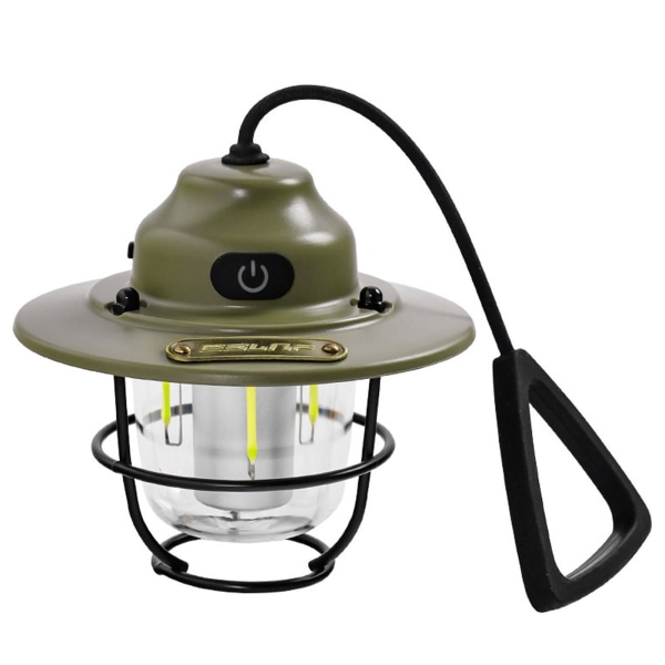 LED Retro Lantern Lamp Light USB Uppladdningsbar Vattentät Flashli green One-size