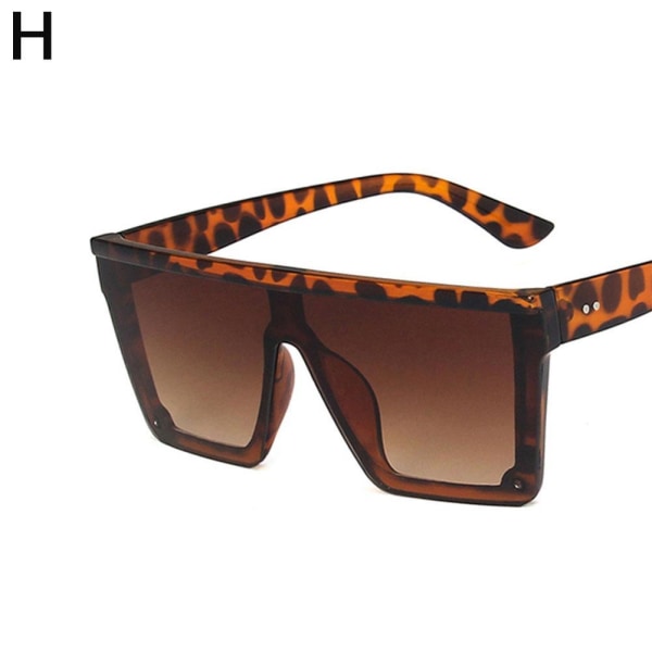 Damsolglasögon för damer fyrkantiga Oversized Luxury Flat Deco black+orange One-size