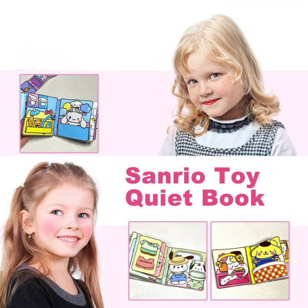 Diy Quiet Book Sanrio Doudou Bok Pedagogisk Kuromi Hemlagad Bo family one-size