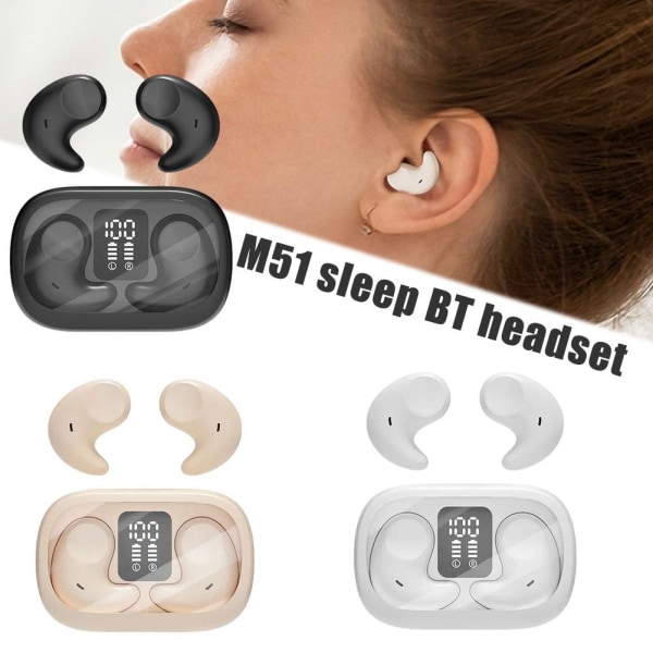 Invisible Sleep Wireless Earbuds Bluetooth 5.3 Headset Vattentätt Khaki 1set