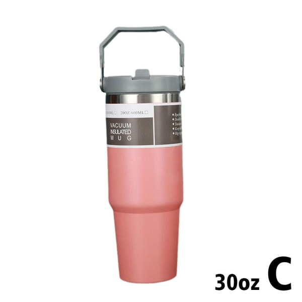 Termosflaska Vakuumkolv i rostfritt stål Isolerad vattenflaska pink 30oz
