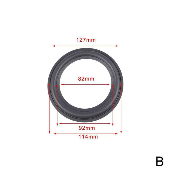 NYTT 4~12 tums ljudreparation gummiring högtalare Surround Reparation E blackA 4inch