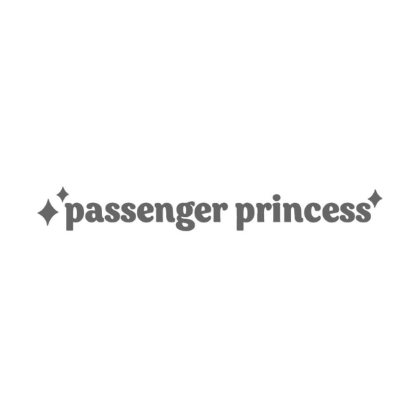 Passenger Princess Mirror Bil Dekal Bil Vinyl Art Sticker Dekaler Black 10CM*2CM