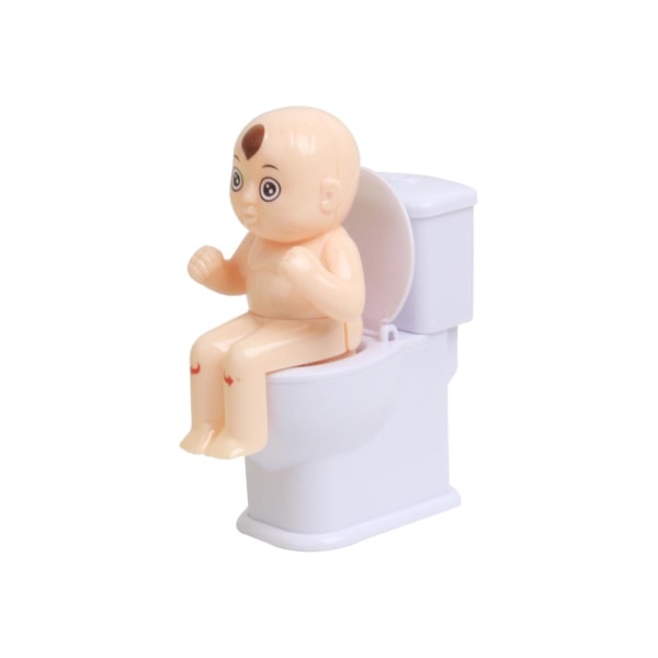 Novelty Squirt Joke Toy Doll Toalett Pee Cartoon Boy Water Spray white one-size