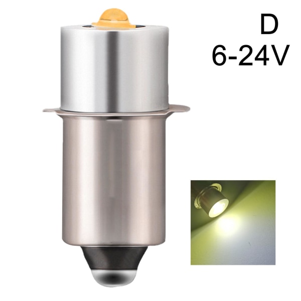 P13.5S DC6V-24V/3-12V LED-uppgraderingslampor Vit Maglite ficklampa 6-24v warm white