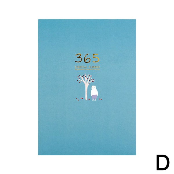 365 dagars schema Månatlig Dagsplanerare Anteckningsböcker Papper Organisera blue one size