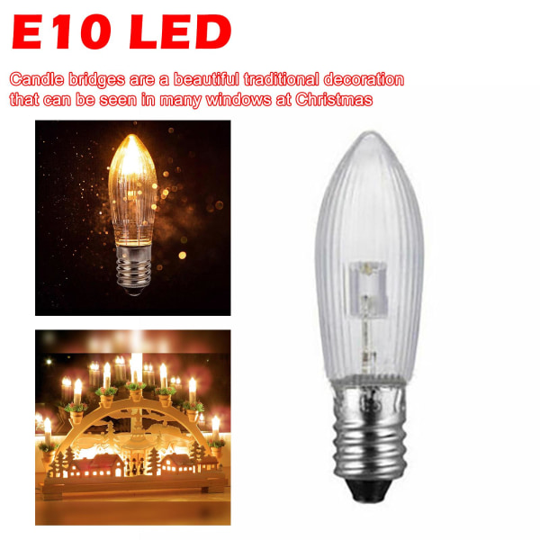 E10 LED-lampor Ljusbyte Lamplampor Ljuskedjor 10V-55V whiteA One-size 5pcs