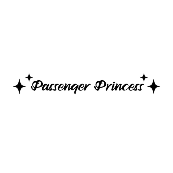 Passenger Princess Decal Sticker, Princess Sticker, Back View Mir Pink 10CM*2CM