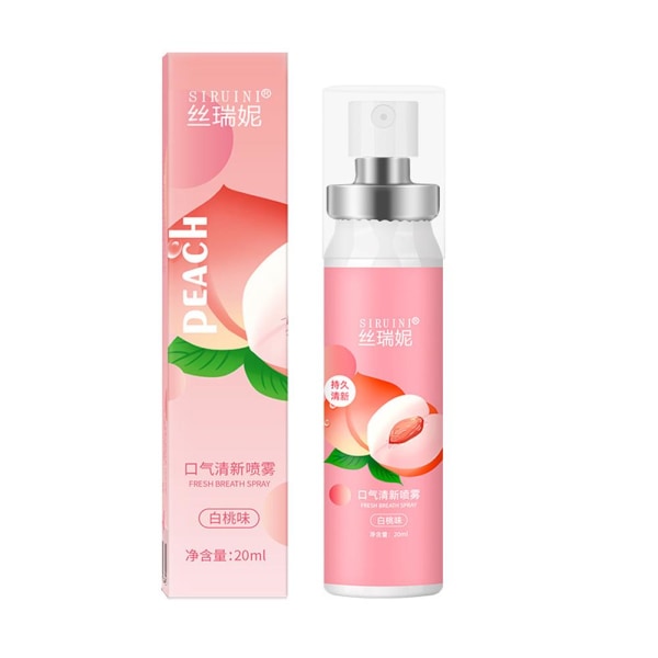 1x Munfräschare Grape Peach Flavor Deodorant Oral Spray Fresh peach 20ml