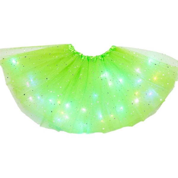 LED glödande ljus Tutu-kjolar Fairy Costume Kids Light Up-kjol rose red one size