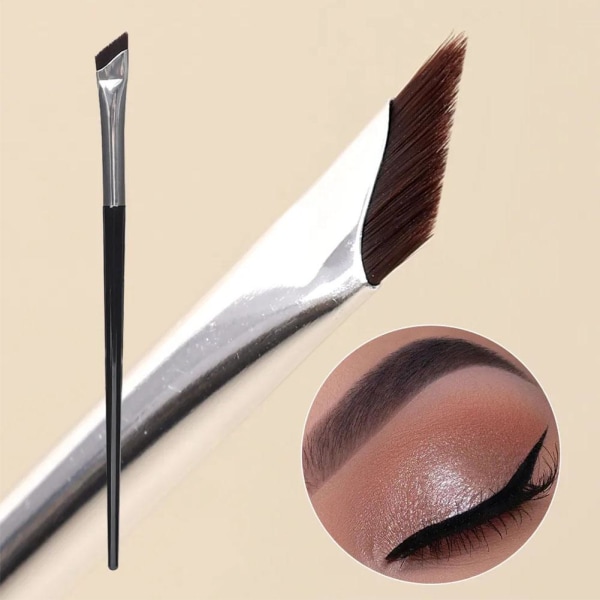 Oblique Flat Sickle Blade Eyeliner Brush Flat Angle Eyebrow Brus  eyeliner brush 1pcs