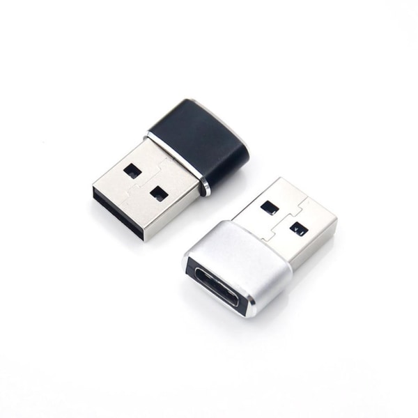Typ C Hona till USB A Hane Adapter Converter Laddare Anslutning grey type-c female to usb