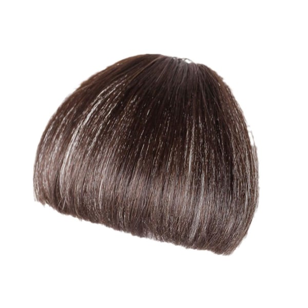 Syntetiska luftfransar Kort lugg för flickhårstyling peruk darkbrown 10cm