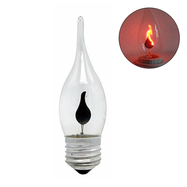 FLICKER FLAME E14/E27 Ljuslampa JULKLAMP *1 whiteA E14 circular