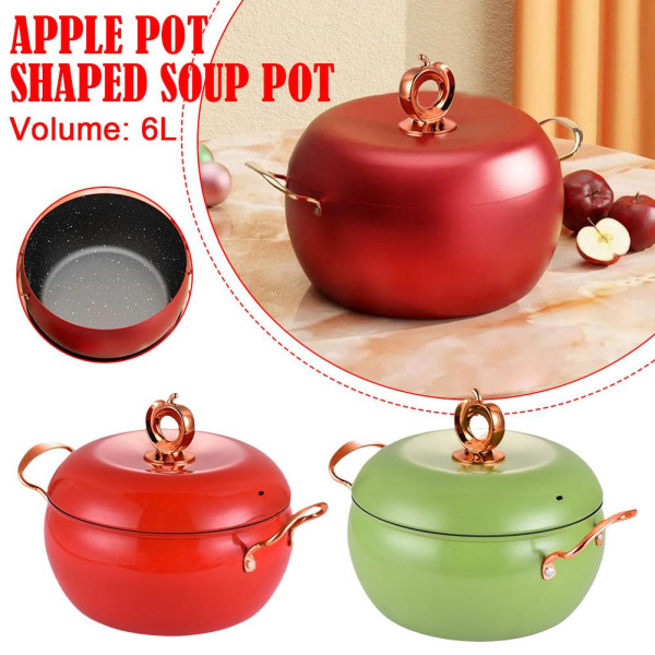 Emalj Stock Pot, Multikoker Gjutjärn Tomat Pot, Slow Cooker, Nr green onesize