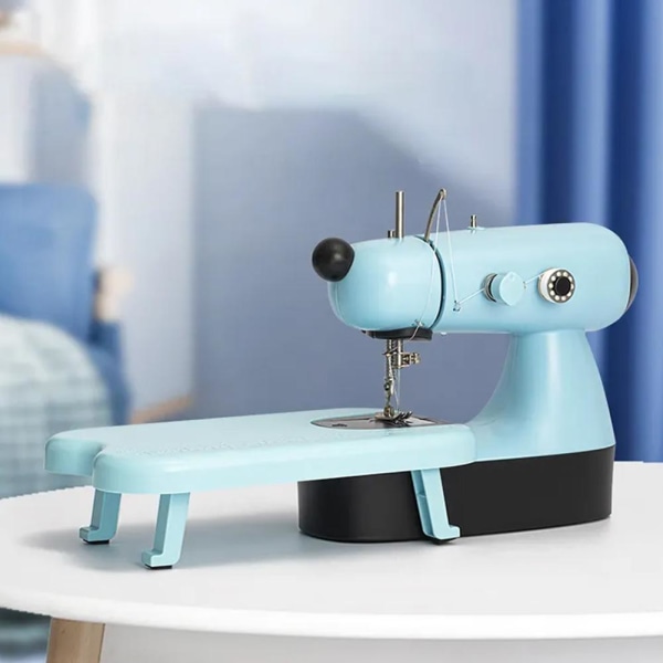 Maquina De Coser Electrica Compacta Pequeña Portatil Con Tabla Y B blue one size