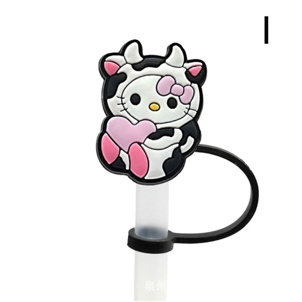 KT Straw Sleeve Silikon Dust Plug Cute Anime Party Straw Decora 1709-46 one-size