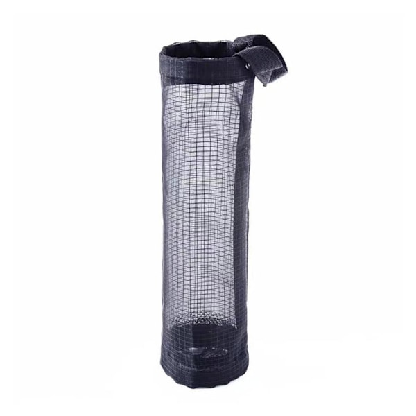 Påsehållare för matvaror, väggmonterad dispenser för plastpåsar black 1pcs