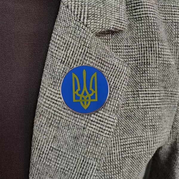6st Ukrainas flagga Lapel Pin Badge Solidarity - Hög kvalitet. broochA One-size 3pcs