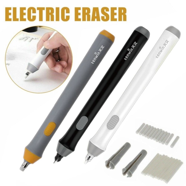 Electric Eraser Kit Automatisk Pencil RubbersRefills Artist Draft grey one ize