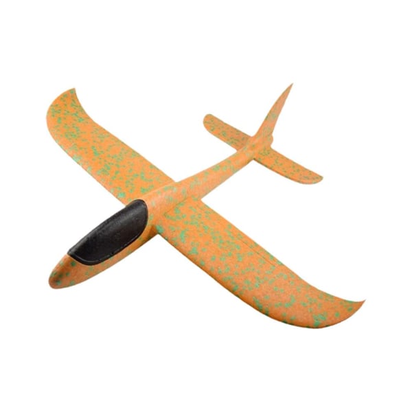 Stor LED-blixt Foam Plane Glider-Hand Throw Light Inertial AirPla orange one-size